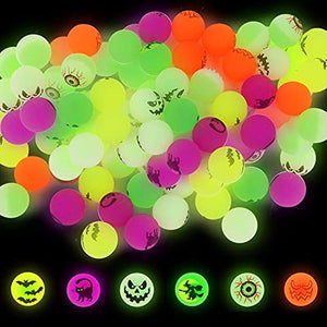 CCINEE 72PCS Halloween Bouncing Ball,Glow in Dark Bouncy Balls Toys for Kids Halloween Party Decoration Favor Bag Fillers - Glow-Paradise