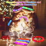 Halloween Light Up Toys for Kids -18 Pack LED Pop Pipes Tubes Bracelets Glow in The Dark Sticks Fidget Toys, Neon Rainbow Birthday Wedding Music Party Favors Supplies Goodie Bag Stuffers Gifts - Glow-Paradise