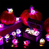 40 Pieces Halloween LED Flash Finger Rings Bulk Halloween Party Favors Light up Rings for Halloween Cosplay Birthday Party Decoration Supplies - Glow-Paradise