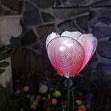 Roaming Light 2 Pack Solar Flowers，Solar Lights Outdoor Garden Flowers, Solar Garden Lights Waterproof for Patio Yard Walkway Pathway Lawn Decorations（Tulip） - Glow-Paradise