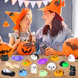 HINZER 36PCS Halloween Mochi Squishy Toys Halloween Themed Squishies Halloween Party Favors Bulk Treat Bags Gifts Halloween Goodie Bag Fillers Squeeze Kawaii Cute Squishies for Kids Girls Boys - Glow-Paradise