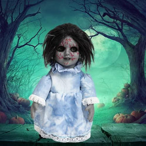 HOHO Halloween Decorations Scary Creepy Doll Baby Ghost Voice-Activated Induction with Horrible Sound Walking Doll Flashing Red Led 12 inch - Glow-Paradise