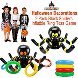 AMENON 2 Pack Inflatable Spider Witch Hat Ring Toss Game Halloween Party Games for Kids Adult Carnival Party Outdoor Indoor Activities Game Spider Toys or Halloween School Family Holiday Party Favors - Glow-Paradise