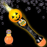 ArtCreativity Light Up Bubble Blower Wand - 13.5 Inch Illuminating Bubble Blower Wand with Thrilling LED Effect for Kids, Bubble Fluid - Batteries Included - Gift Idea, Halloween Party Favor - Glow-Paradise