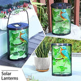 Hanging Solar Lantern Outdoor Decorative Waterproof LED Solar Bluebird Lights Tabletop Lamp for Outdoor Patio Garden - Glow-Paradise