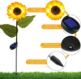 4 Pack Ostritec Solar Sunflower Lights Outdoor Flower Garden Stake Lights,Waterproof LED Solar Powered Sunflower Lights Thanksgiving Christmas Gift Decor for Grave Patio Yard Pathway Wedding Party - Glow-Paradise