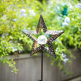 TAKE ME Star Solar Lights Garden Outdoor,Waterproof Metal Decorative Stakes for Walkway,Yard,Lawn,Patio - Glow-Paradise