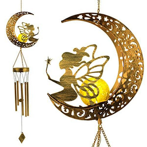 Moon Fairy Solar Wind Chimes Outdoor, Mother Birthday Gifts,Mothers Day, Valentine, Anniversary, Wedding Lasted for All mom/Women/Husband/Women/Aunt /Daughter/Friend/Niece/Sister - Glow-Paradise