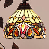 Chloe Lighting Serenity Victorian Tiffany-Style Dark Bronze 1 Light Table Lamp 8" Wide, Multicolor - Glow-Paradise