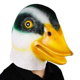 Molezu Halloween Deluxe Mask Duck Head Mask Latex Animal Mask Novelty Duck bill costume (huaya) - Glow-Paradise