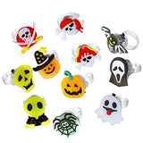 40 Pieces Halloween LED Flash Finger Rings Bulk Halloween Party Favors Light up Rings for Halloween Cosplay Birthday Party Decoration Supplies - Glow-Paradise