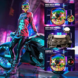 Halloween Purge Mask Light up - CHAOYU LED Scary Face Mask 2 Color Glow Mask with 3 Light Modes Masquerade Costume for Adults Kids Men Women(Yellow & Red) - Glow-Paradise