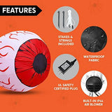 Joiedomi 3ft Inflatable Large Set of Eyes, Halloween Inflatable Light Up Eyeball with Build-in LEDs, Blow Up Inflatable for Halloween Party Indoor, Outdoor, Yard, Garden, Lawn Decorations (Red) - Glow-Paradise
