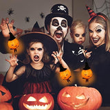 KIMOBER 3pcs Light up Pumpkin Puffer Balls,LED Flash Pumpkin Man Stress Squeezing Balls for Halloween Party Favor Supplies - Glow-Paradise