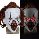 Horror Clown Mask Creepy IT Mask is Perfect for Cosplay Halloween, Movie Premiere and More. (Horror teeth-LED) - Glow-Paradise