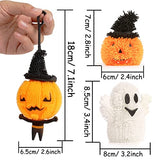 CCINEE Halloween LED Puffer Balls, Light up Stress Relief Ball Toy with Flashing Light Ghost Pumpkin Glowing Novelty Squeeze Stress Relief Toy for Kids Party Favors Bag Fillers Gift Exchange, 3Pack - Glow-Paradise