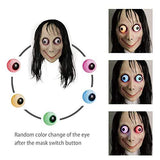 Molezu Horror Devil Mask with Long Hair Scary Challenge Games Evil Costume Halloween Creepy Cosplay Party Decoration Props… - Glow-Paradise