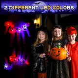 DECORLIFE 50 PCS Halloween Light Up Rings, Halloween Party Favors for Kids, Glow in The Dark Ring, Led Flash Finger Lights, Pumpkin, Ghost, Eyeball, Spider - Glow-Paradise