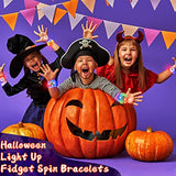 15Pack Halloween LED Spin Bracelets Halloween Toys Gifts Party Favors for Kids 15 Style Pumpkin Spider Flash Light up Fidget Toy Halloween Treat Goodie Bag Glow in the Dark Party Supplies - Glow-Paradise