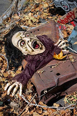 FUN LITTLE TOYS Crawling Zombie Halloween Decorations with LED Light-Up Eyes and Sound, Scary Zombie Groundbreaker Halloween Decor, Outdoor, Yard - Glow-Paradise