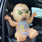 GOOSH 2.6 Foot High Halloween Inflatables Halloween Car Sitting Baby with Build-in LED Light Blow Up Inflatables for Car Decorations, Let People Increase The Fun of Driving, Driving is Not Boring - Glow-Paradise