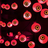 Xingpold Solar Halloween Decorations Red Eyeball String Lights Outdoor, 30 LED 21 FT Waterproof Halloween Lights for Halloween Parties, Home, Holiday, Window, Christmas, Halloween Gifts, Garden, Red - Glow-Paradise