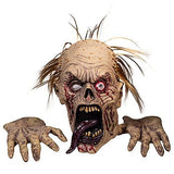 Generic Emerging Zombie Halloween Prop Mask | Realistic Costume for Adults | Creepy Cosplay Head | Full Face Party Mask, Brown, Bronze, Yellow, Red, Purple - Glow-Paradise