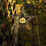 TAKE ME Star Solar Lights Garden Outdoor,Waterproof Metal Decorative Stakes for Walkway,Yard,Lawn,Patio - Glow-Paradise