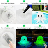 SEMANJLL Solar Powered Octopus Floating Pool Light, 20 inch 16 RGB Colors Changing LED Glow Ball Inflatable Octopus with Cute Expression(2 Pack) - Glow-Paradise
