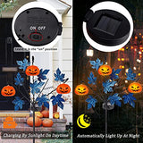 Brwoynn 30 Inches Solar Halloween Yard Decorations, Outdoor LED Solar Powered Pumpkin Halloween Pathway Lights, Metal Garden Stakes Lawn Yard Ornament, Set of 2 - Glow-Paradise
