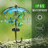 Solar Outdoor Lights, Garden Decor, Solar Umbrella Lights, Waterproof Metal Flowing Water Lights for Patio, Lawn, Walkway, Path,Flower Pot - Glow-Paradise