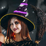 Halloween Costume LED Witch Hat for Girls & Womens Festival Cosplay,Light up Halloween Costume Masquerade Parties,Carnival,Halloween Accessories Gifts - Glow-Paradise