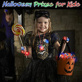 62 PCS Halloween Party Favors Toys for Kids Light Up Halloween Led Rings Necklaces Bracelets Brooch - Glow in the Dark Party Supplies Halloween Goodie Bag Fillers, Non Candy Halloween Treats Halloween Prizes for Kids - Glow-Paradise