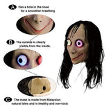 Molezu Horror Devil Mask with Long Hair Scary Challenge Games Evil Costume Halloween Creepy Cosplay Party Decoration Props… - Glow-Paradise