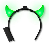 LED Light Up Devil Horns (Green Color, 1 Quantity Per Pack) - Glow-Paradise