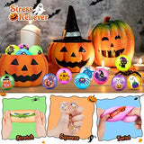 EZIGO 12Pcs Halloween Party Favors for Kids Halloween Stress Balls Squishy Toys Stress Relief Sensory Balls Halloween Goodie Bag Fillers Halloween Treats Non Candy Novelty Halloween Toys Prizes Gifts - Glow-Paradise