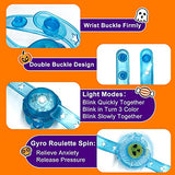 12 Pack Halloween Led Light Up Spin Bracelets Party Favors for Kids Halloween Toys Ghost Skull Eyeball Pumpkin Spider Web Glow in the Dark Halloween Party Games Supplies Trick or Treat Gift - Glow-Paradise