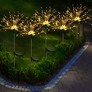 5 Pack Solar Firework Light with 2 Modes, Flashing and Steady on, Suitable for Gardens, courtyards, Parties, etc. - Glow-Paradise