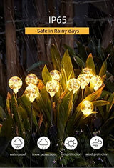 Solar Garden Lights, 2 in One Pack Warm LED Globe Lights, Long Lasting Battery, IP65 Waterproof for Garden Yard Lawn Landscape Decorative - Glow-Paradise
