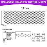 Funpeny Halloween 360 LED Net Lights, 12ft x 5ft 8 Modes Waterproof Connectable Halloween Decorations for Outdoor Garden Party Decor (Purple) - Glow-Paradise