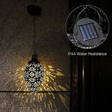 Hanging Solar Lanterns, Garden Solar Lights Outdoor, Waterproof Metal Solar Powered LED Lanterns Decorative for Pathway Patio Yard Walkway - Glow-Paradise