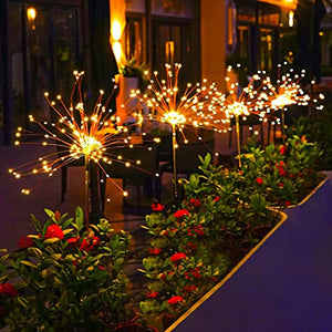 10 Pack Solar Firework Light with 2 Modes, Flashing and Steady on, Suitable for Gardens, courtyards, Parties, etc. - Glow-Paradise