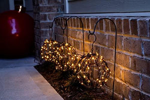 Elf Logic Set of Three Luminary Pathway Lights - Plug in Light Balls - LED Bright White Pathway Lights, Outdoor Pathway Lights - Perfect Garden Lights - Glow-Paradise