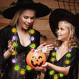 ArtCreativity Light-Up Jack-O-Lantern Necklace with Multi-Mode Flashing LEDs, Halloween Party Favors, Halloween Party Accessories for Women, Men, and Kids, Great Gift Idea, Stocking Stuffer - Glow-Paradise