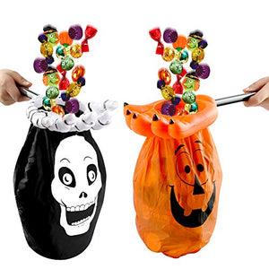 3 otters Halloween Trick or Treat Bag, 2PCS Halloween Candy Bags Halloween Goody Bags for Kids Halloween Party Supplies - Glow-Paradise
