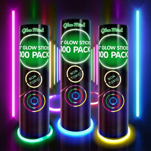 300 Ultra Bright Glow Sticks Bracelets and Necklaces - Halloween Glow in The Dark Party Supplies Decorations - Bulk 8