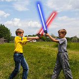TOY Life Light Up Saber - 3 Pack Lightup Sabers, Telescopic Extendable & Collapsable Laser Sword, LED Light Sword Set with Motion Sensitive FX Sound, Light Up Swords for Kids Adults - Glow-Paradise