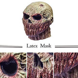 RAPGET Horror Mask Zombie Mask Creepy Mask Old Man Mask Halloween Novelty Costume Party Latex Full Head Mask Zombie Cosplay Props(yellow) - Glow-Paradise
