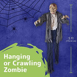 Halloween Hanging Zombie and Groundbreaker Decoration for The Best Halloween Decorations Zombie Outdoor Prop with Flowing Robe - Glow-Paradise