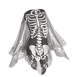 Heritage Lace Skeleton Poncho ,Pewter , 60 by 60-Inch - Glow-Paradise